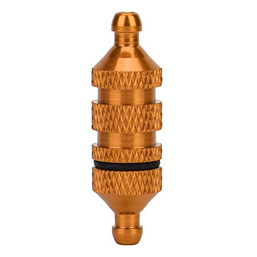 Filtro de combustible para coche RC, filtro de aceite de aleación de aluminio de alto rendimiento, pieza de actualización para coches modelo a escala 1:8 1:10, duradero, ligero, (Amarilla)