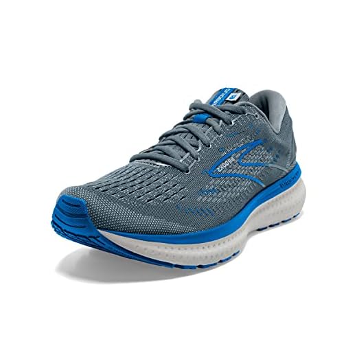 Brooks Men's Glycerin 19 Neutral Running Shoe - Quarry/Grey/Dark Blue - 10