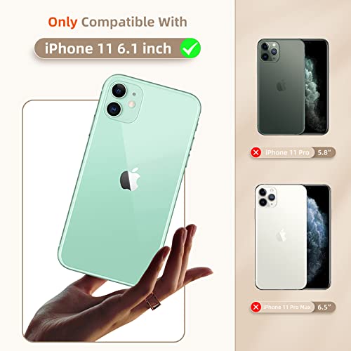 GOODVISH Łańcuszek na telefon komórkowy kompatybilny z Apple iPhone 11 6,1", etui na szyję, etui na telefon komórkowy do zawieszenia, przezroczyste etui ze sznurkiem, etui ochronne ze sznurkiem