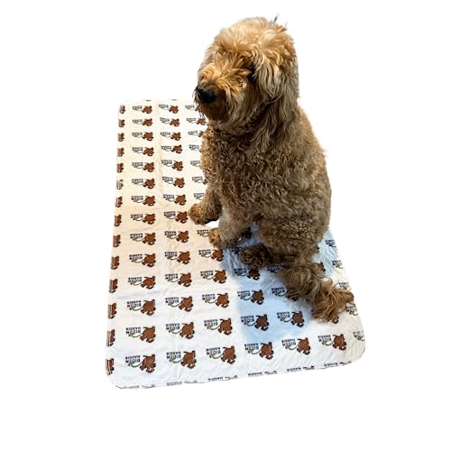 Image of Two Large Pads 2024 Biden Harris Washable Pee Pads for Dogs Pack of Two Reusable Washable Dog Pee Pads Non Slip playpen Crate Pads and After Bath Dry for Medium and Large Dogs (Large 34 in by 52 in)