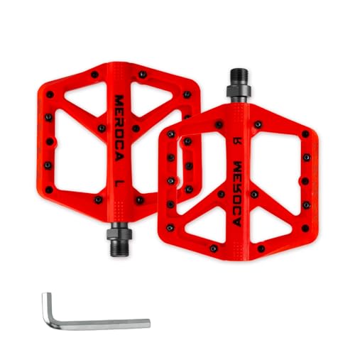 Pédales de vélo de montagne Twilight Garage orange antidérapantes larges