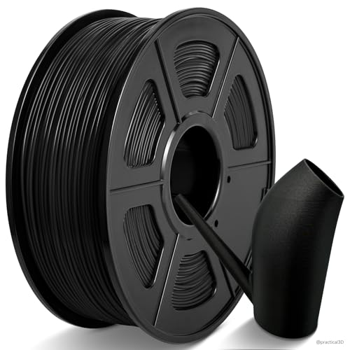 TECBEARS ABS Filament 1.75mm 1KG Schwarz, 3D Drucker Filament für Anti-Warping, Hochschlagfestes, Hoch Temperaturbeständiges, Maßgenauigkeit +/-0,03mm, 1kg Spule