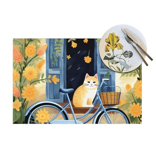 Sets de table thermorésistants et lavables en PVC pour table propre - 7