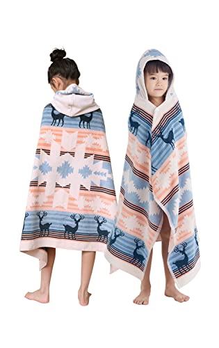 Bangsaur Christmas Bath Towel, Kids Toddler Hooded Beach Towels, Boys Girls Gift 100% Cotton 50"X30" Robe Wrap,3-12 Years(Christmas Classic) #TOP9