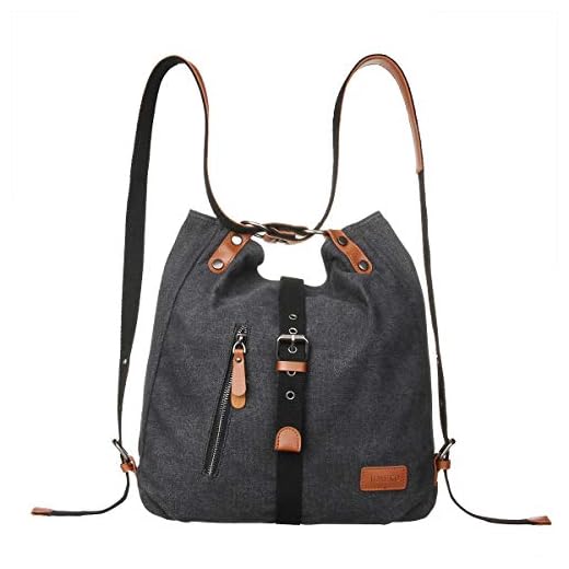 Bolso Mochilas Mujer Casual, JOSEKO Niña Lona Multifuncional Antirrobo Bolso de Cuero de Gran Capacidad Bolsas de Hombro Mochila