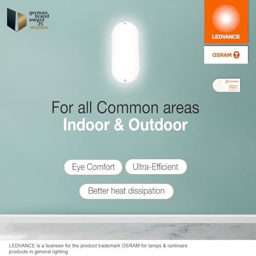 Image of LEDVANCE Osram Bulkhead Light 10W | Outdoor Wall Lights | Terrace Lights | Led Lights for Wall | Outdoor Light for Home, Garden, Porches & Bathrooms | Cool White - Pack of 4