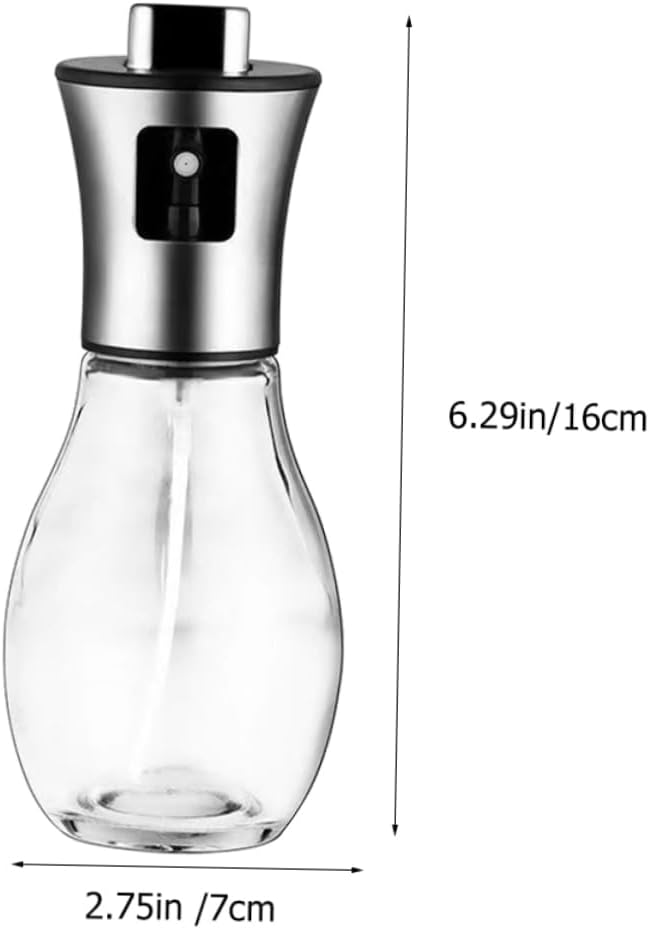 2pcs Stainless Steel Bbq Spray Bottle Oil Dispenser for Kitchen Glass Oil Storage Bottle Vinegar Dispenser for Air Fryer