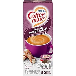 Coffee-mate 84652 Liquid Coffee Creamer, Italian Sweet Creme, 0.375 oz Cups, 50/Box