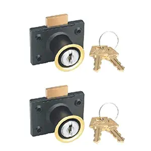 Godrej Locking Solutions and Systems Multi Purpose Lock with Reversible Key (Pack of 2), Black, Standard (9350)