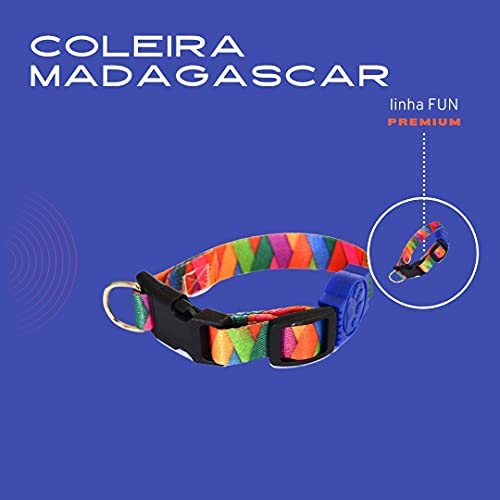 Coleira Para Cachorros,G,Coleira Ajustável,Madagascar,Passeio e Viagem,Confortável e Resistente
