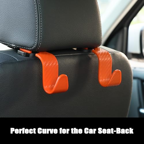 image for Amooca Car Seat Headrest Hook 4 Pack Hanger Universal Vehicle Car Stor