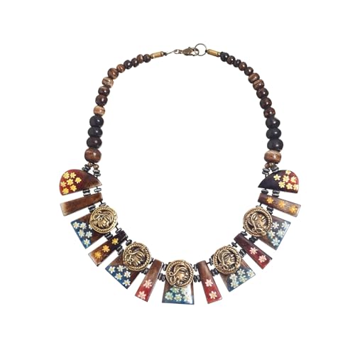 Image of AAKRITI ART CREATIONS Handcrafted Ethnic & Tribal Necklace Collection | Dhokra, Boho, Talisman & Statement Designs | Artisan Collar, Pendant & Lariat Jewelry for Women
