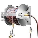 Avvolgitubo Giardino Acciaio Inox Capacità Max 50m Rack-15mHose