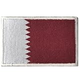 Fopytu Qatar Flaggenabzeichen Stickerei Applieque Armee Militärische Taktische Haken Und Loop Patches Katar Flaggen Patches Schulter -Emblem