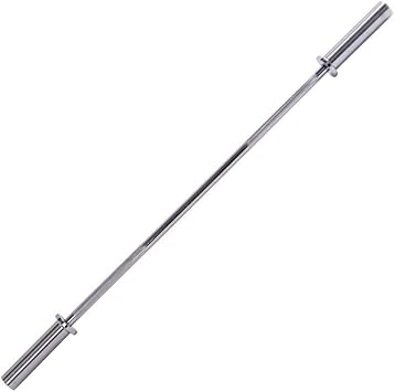 4FT / 5FT Olympic Barbell Weight Bar Barbell Curve Bar for 50mm Weight Panel with 2 Collars, Professional Beginner Home Fitness,1.5m-Straight