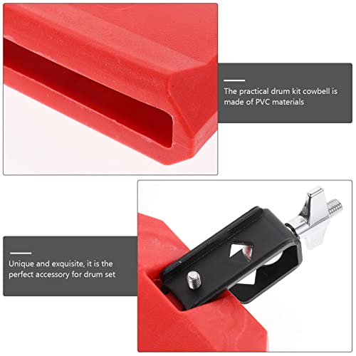 MILISTEN Kit de bateria de sino de vaca, instrumento de percussão pequeno acessório conjunto de bate