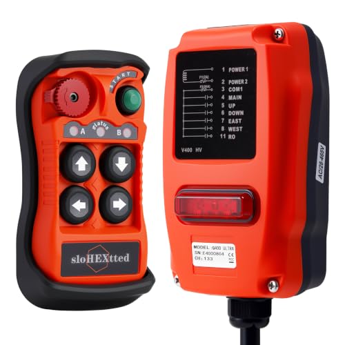 Image of 4 Button Industrial Wireless Remote Control Kit for Crane Electric Chain Hoist