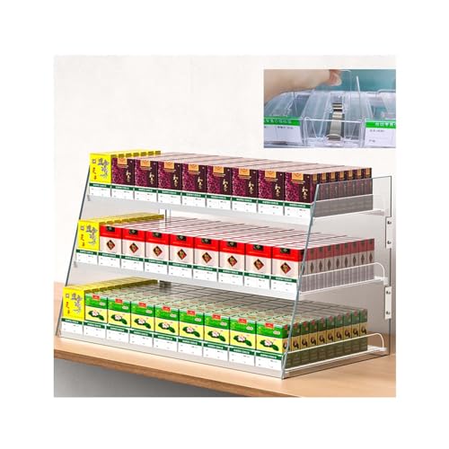 Porte-cigarette Transparent Réel Mur De Cadre D'affichage De Cigarette - Rack De Bonbons À Lamelle for La Facilitation Des Magasins, Les Cadres Muraux De La Boîte À Cigarettes (Color : Clear, Size :