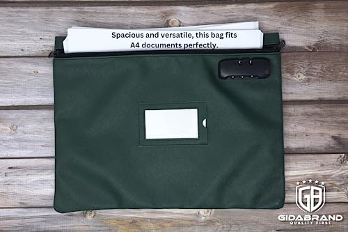 Sac de notaire avec serrure vert porte documents rigide professionnel