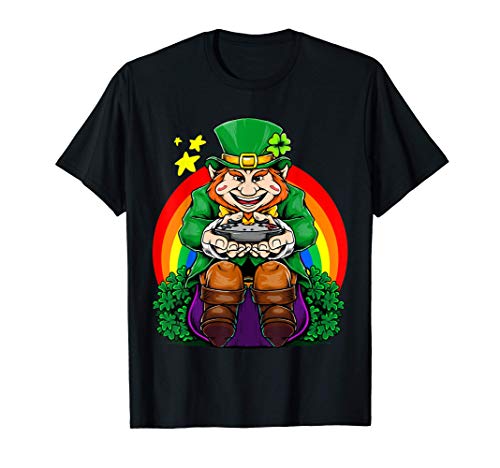 Video Gamer Gift Irish Leprechaun St Patricks Day Paddy Kids Camiseta