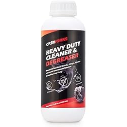 CREWORKS Ultrasonic Cleaner Solution for Carburetors and Engine Parts, 34 fl oz Ultrasonic Cleaning Solution Works with Ultrasonic Machines, Extra Concentrated Cleaning Fluid for Industrial Use