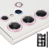 Zevytop Camera Lens Protector for Samsung Galaxy S24 Ultra, Diamond Pink