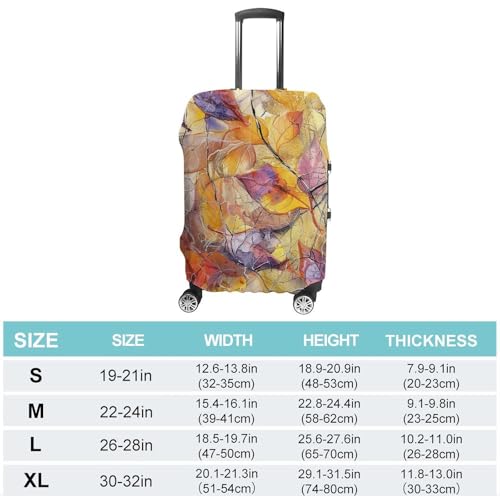 Travel Luggage Cover Spandex Suitcase Protector Washable Baggage Covers Flowers And Vines Elastic Scratch-Resistant Luggage Cover Protector Fits 18-32 Inch Luggage2