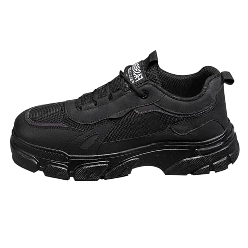 Genérico Zapatillas Rojas Zapatos Antideslizantes Mujer Ropa de Trabajo Transpirable de Malla para Primavera, Verano, otoño e Invierno, Zapatos Deportivos Zapatillas Anchas Mujer (Black, 40)