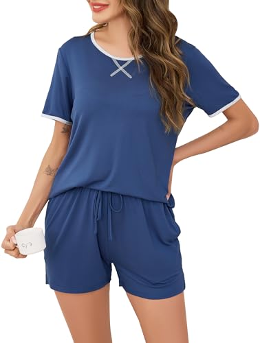 Vlazom Pigiama Donna Estivi Pigiama da Donna Pigiami Maniche Corte