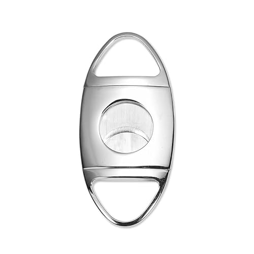 JDIME Varierad stil cigarrskärare premium metall kant handhållen rökverktyg (silver)