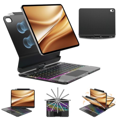 BLOSOMEET �L�[�{�[�h�P�[�X iPad Air 33cm (M4/M3/M2 2026/2025/2024) | iPad Pro 12.9�C���` (��3����~��6����) �}���`�^�b�`�g���b�N�p�b�h �t���[�e�B���O�J���`���o�[�����\�X�^���h 36