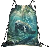 Leggero Sacca Sportiva Crazy Save Print Grande capacità Borsa per Palestra 36x42cm per Palestra,Viaggi,Escursioni