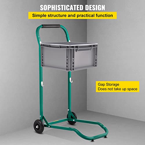 Vevor Heavy-Duty Steel Recycling Cart, 22.8 X 15.7 In Moving Bin Cart W/ 4 Wheels & 220 Lb Load Capacity, Easy Assembly & Weatherproof, Well-Built Hook For Simple Recycle Bin And Recycle Caddy, Green #TOP5