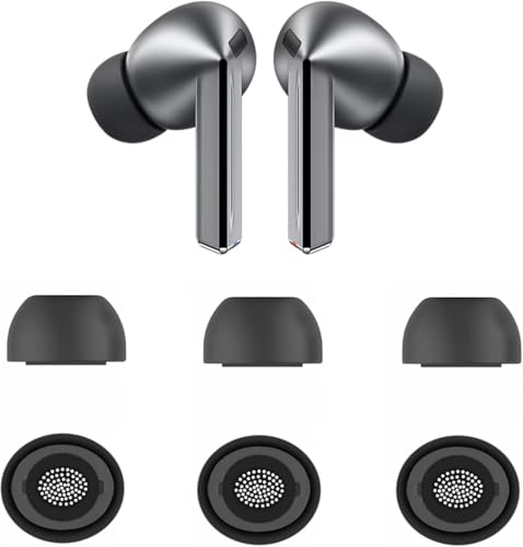 A-Pcas �C���[�s�[�X Galaxy Buds3 Pro�p�C���[�s�[�X �C���[�`�b�v �V���R�����C���z���L���b�v Galaxy Buds 3 Pro�p�C���z���J�o�[ S�T�C�Y3�y�A �u���b�N 913BS