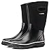HISEA Women's Rubber Rain Boots, Waterproof Insulated Calf Fashion Garden Shoes for Ladies, Anti-Slip Tall Neoprene mud booties for Outdoor Work