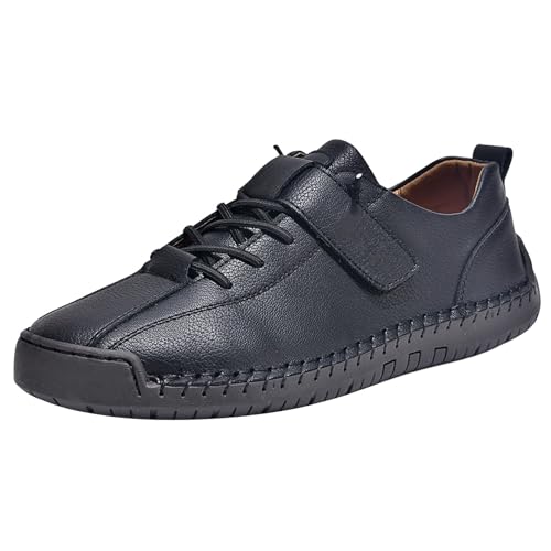 Chaussures cuir confortables à lacets et scratch pour homme et femme en grande taille