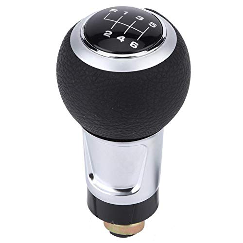 BuyWeek Gear Shift Knob, Manual 6 Speed Gear Shift Knob Head Compatible with Audi A4 S4 B8 8K A5 8T Q5 8R S Line 2007-2015(Silver)