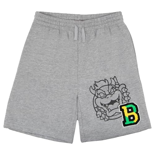 Image of Nintendo Super Mario, Bowser, Mario Kart Boys Zip-Up Hoodie and Shorts 2-Piece Set - Graphic Sweatshirt and Shorts for Kids