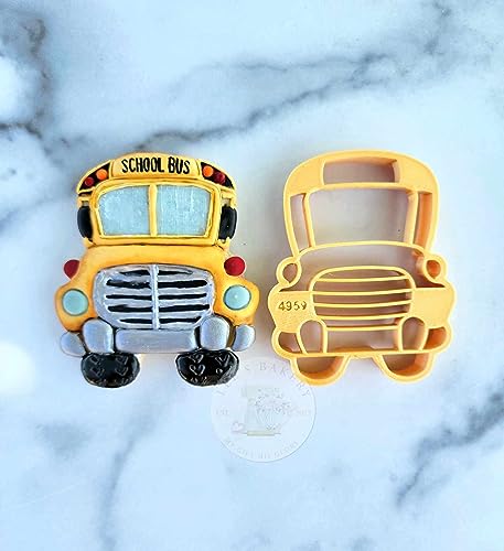 Teacher Cookie Cutters Education Themed Apple Coffee Latte Mocha Open Textbook Book And School Bus Cookie Cutters For First Day Of School Hundredth Day Teacher Aide Appreciation (4 Pack) #TOP7