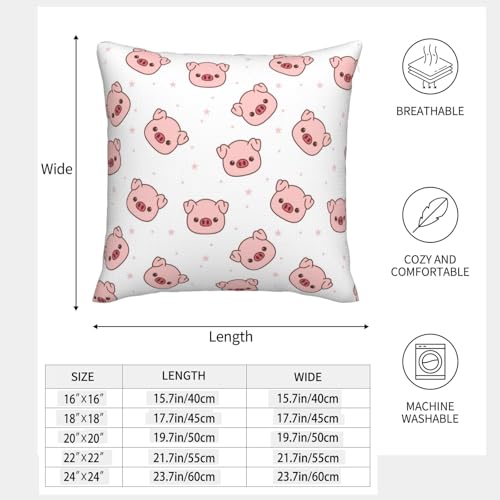 Housse de coussin cochon lot de 2 pour une maison douce et joyeuse