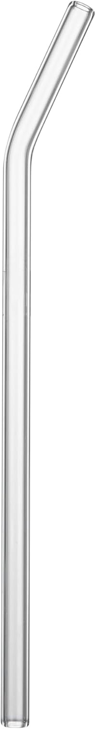 Restaurantware Bent Glass Straw 100 Count 7.9 Inch Scratch-Resistant Reusable Drinking Straw Borosilicate Straw Clear Glass Juice Straw Dishwasher-Safe Transparent Glass Straw