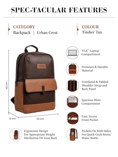 Image of FUR JADEN Anti Theft Number Lock Backpack Bag with 15.6 Inch Laptop Compartment, USB Charging Port & Organizer Pocket for Men Women Boys Girls