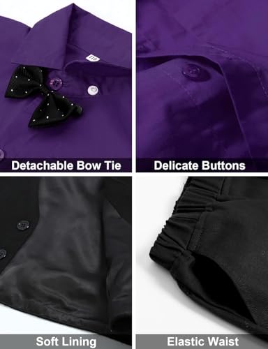 Image of A&J DESIGN 4pcs Baby & Toddler Suit, 12 Months - 5T, Shirt & Pants & Vest & Bow Tie