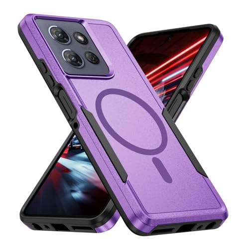 Teayoha Moto G Power 2025 �P�[�X/Moto G Play 2025 �P�[�X�A[Magsafe�Ή�] [�~���^���[�O���[�h�̗��������ς�] �ϏՌ����C�^�t���ȕی�t�H���P�[�X-6.8�C���`(�p�[�v��)