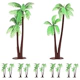Parfait pour une décoration sur le thème de la plage : utilisez la figurine de cocotier et le faux palmier comme éléments décoratifs pour vos fêtes, présentations ou décors événementiels, et créez une ambiance de vacances à l’intérieur. mini arbre en plastique, mini composition artificielle
