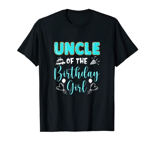 Uncle Of The Birthday Girl Family Donut cumpleaños Camiseta