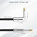 Aqdocvf Guitar Cable, Guitar Cord 10ft, AMP Cord for Bass & Electric Guitars/Keyboard/Mandolin, Pro Audio Instrument Cable (Right Angle to Straight, Black)
