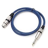 Gaeirt Cable de interconexión de señal, Adaptador de Cable de ruptura de Audio 6.5 Sophomore Core to Mother para Amplificador para Guitarra para micrófono dinámico(1 Metro)