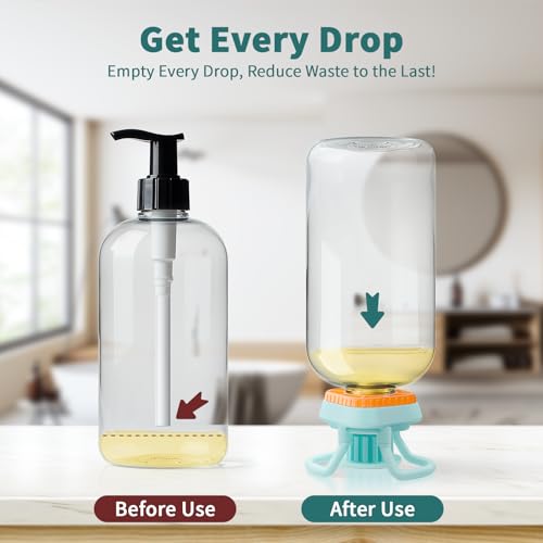 Luvan 2-Pack Bottle Emptying Cap Flip Dispenser Kit for Every Drop Universal Inverted No-Waste Caps for Shampoo Lotion Soap Ketchup Mustard Sauces Space-Saver for Kitchen Bathroom by Luvan - Image 2