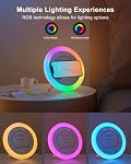 Bluetooth Speaker with Lights, Wireless Charging Speaker, Dimmable Multi-Color Modern Night Lamp, Applicable for Bedroom/Teen Girl,Boy Gifts (5W Wireless Charging)